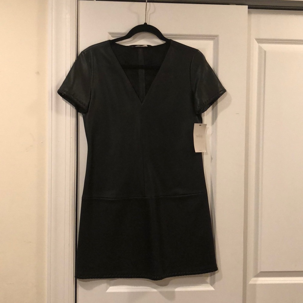 Faux leather Zara dress. MED. never worn!